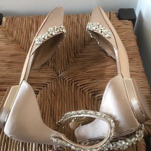badgley mischka vivien ankle strap flats